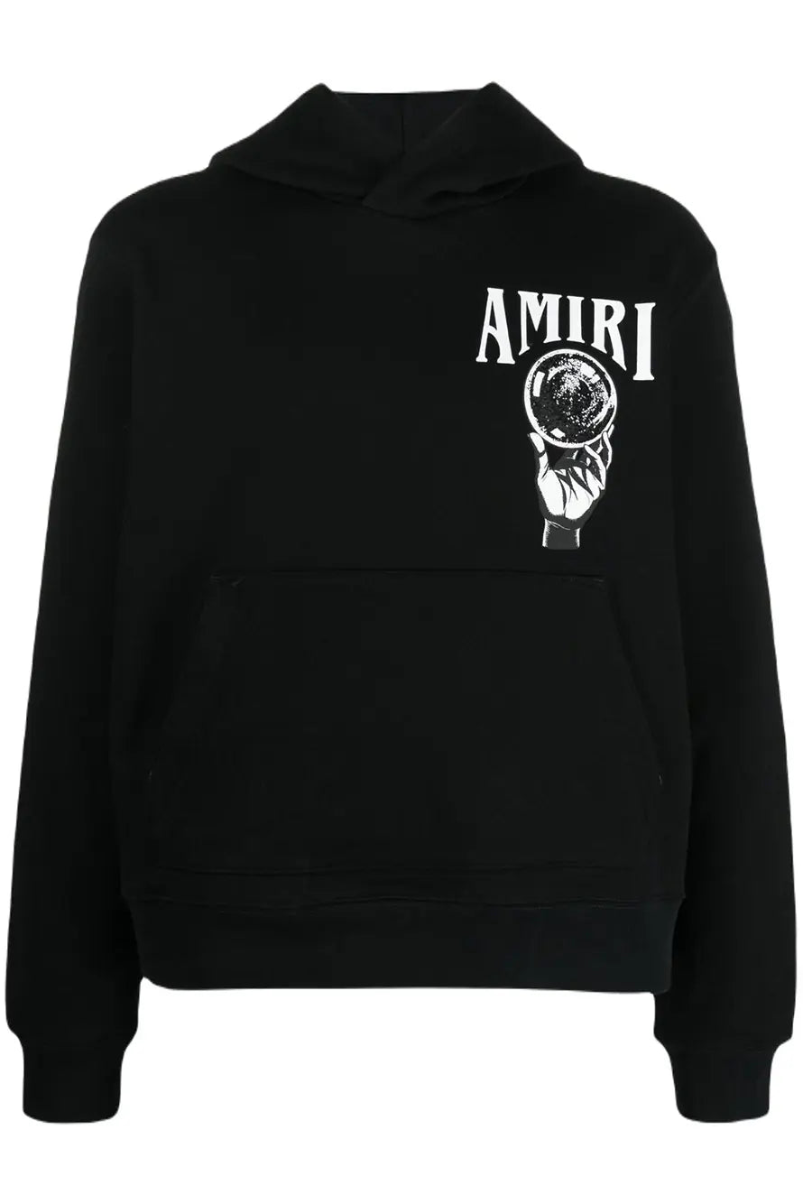 AMIRI logo-print hoodie black