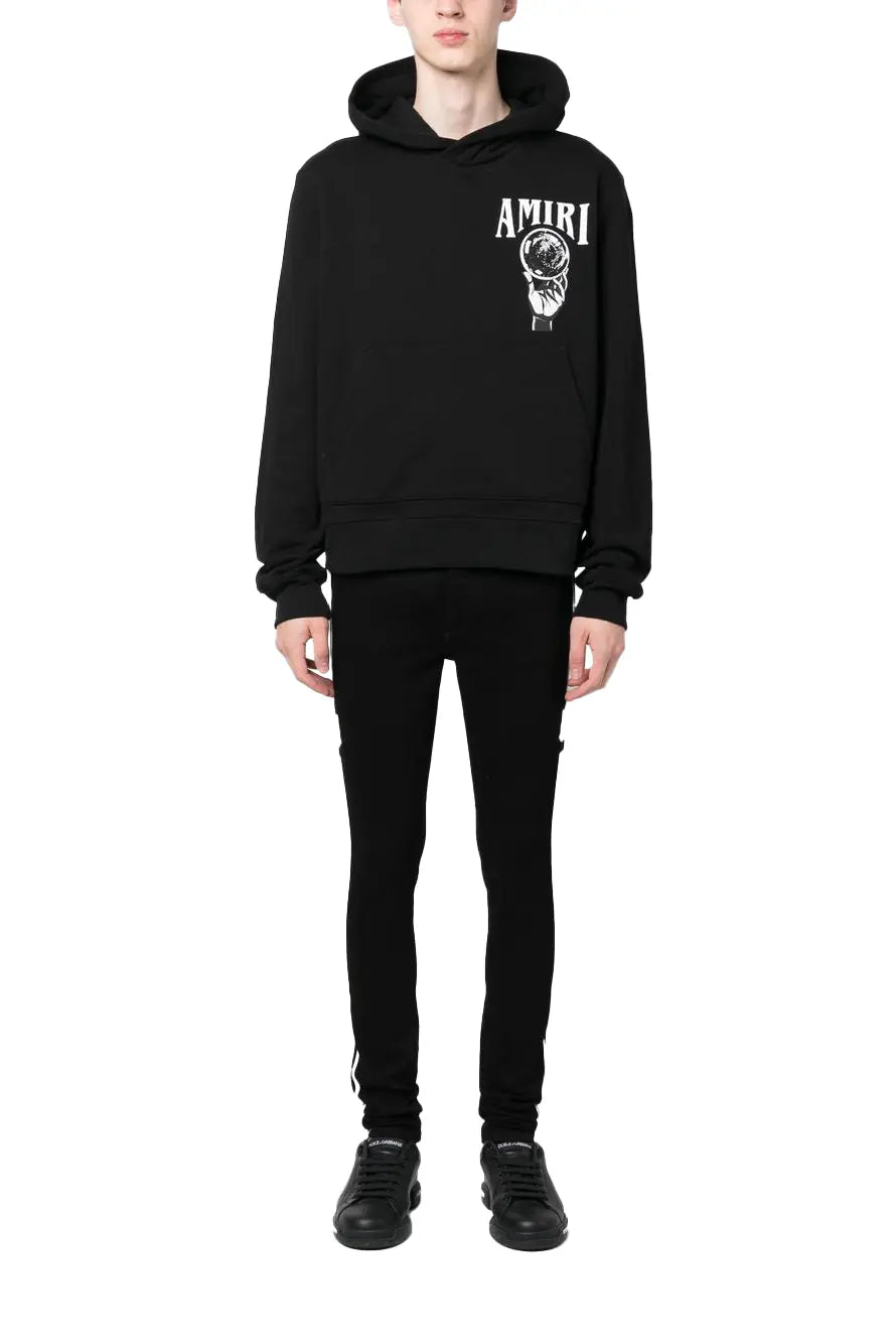 AMIRI logo-print hoodie black