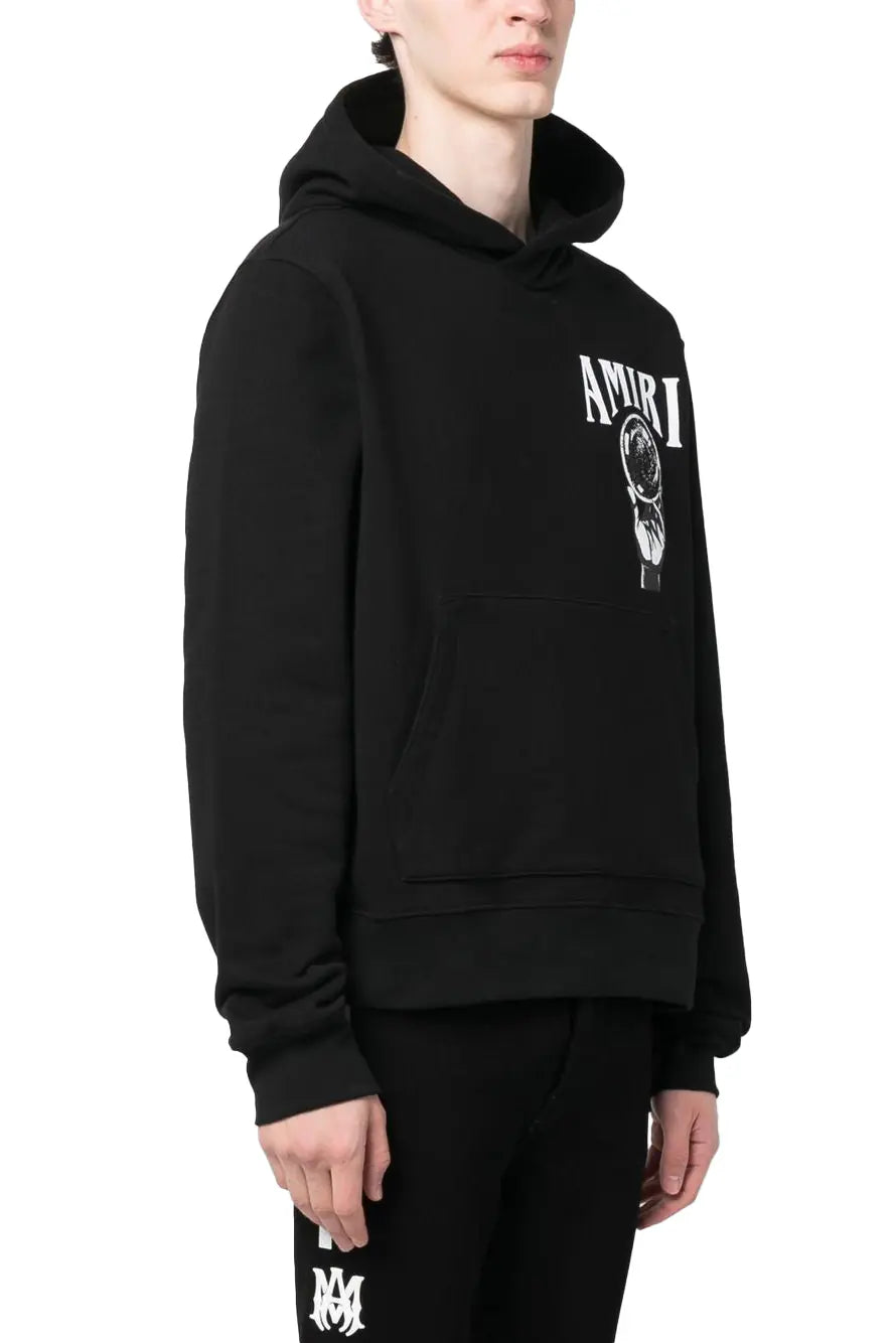 AMIRI logo-print hoodie black