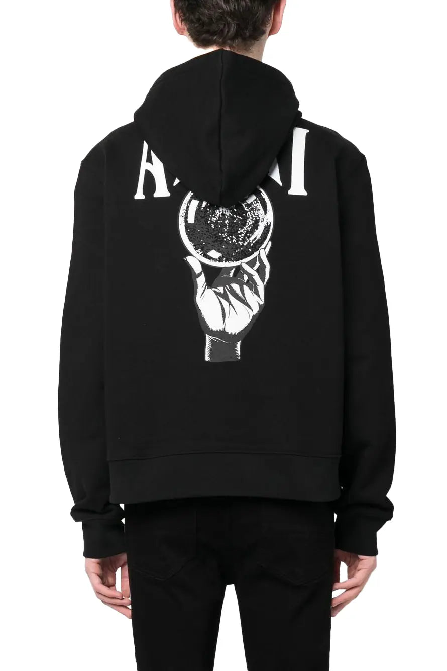 AMIRI logo-print hoodie black