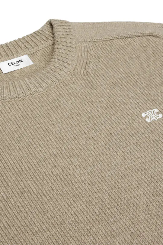 Celine Triomphe crew neck sweater in wool and cashmere