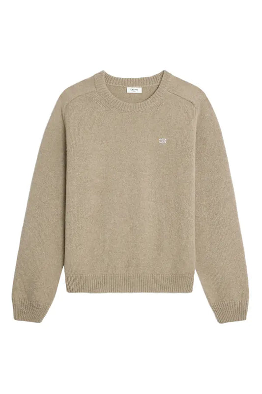 Celine Triomphe crew neck sweater in wool and cashmere