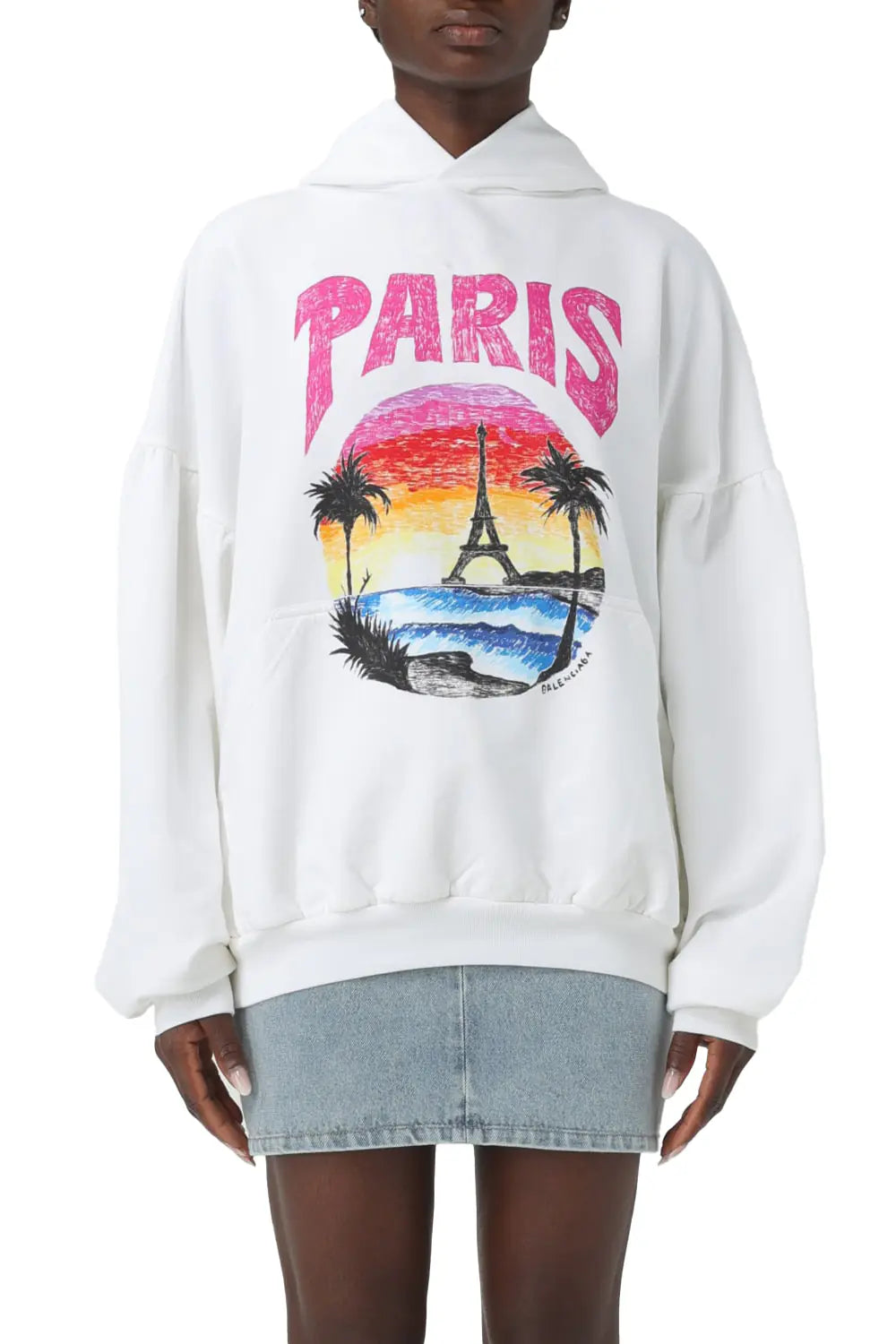 BALENCIAGA Paris Tropical cotton hoodie