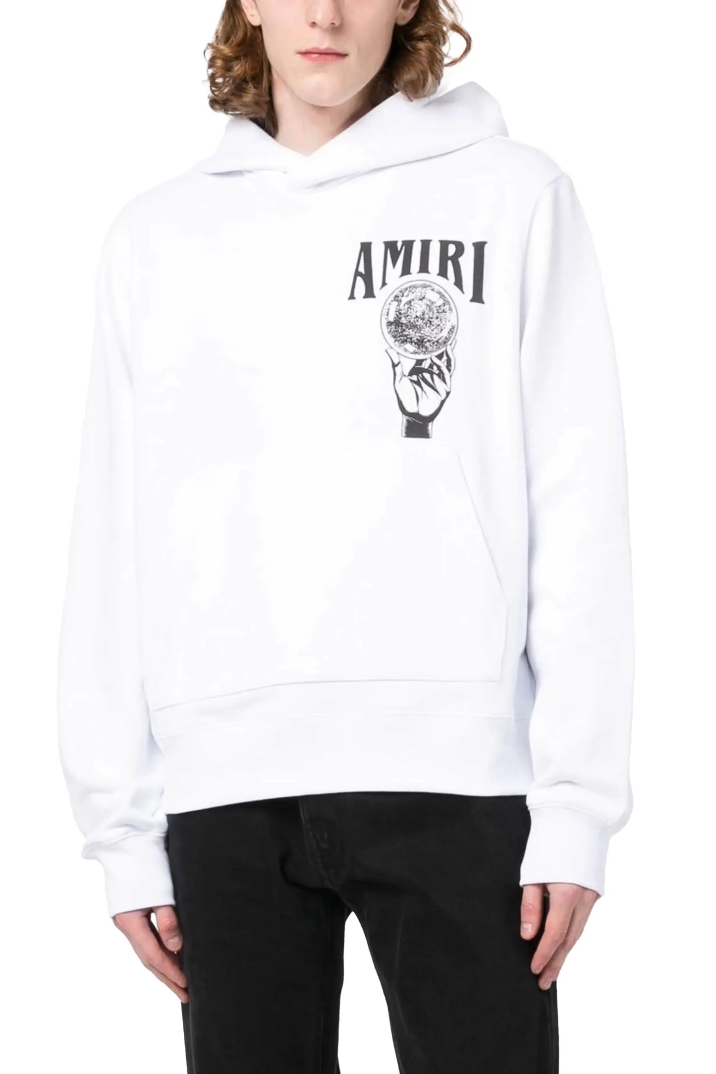 AMIRI logo-print cotton hoodie