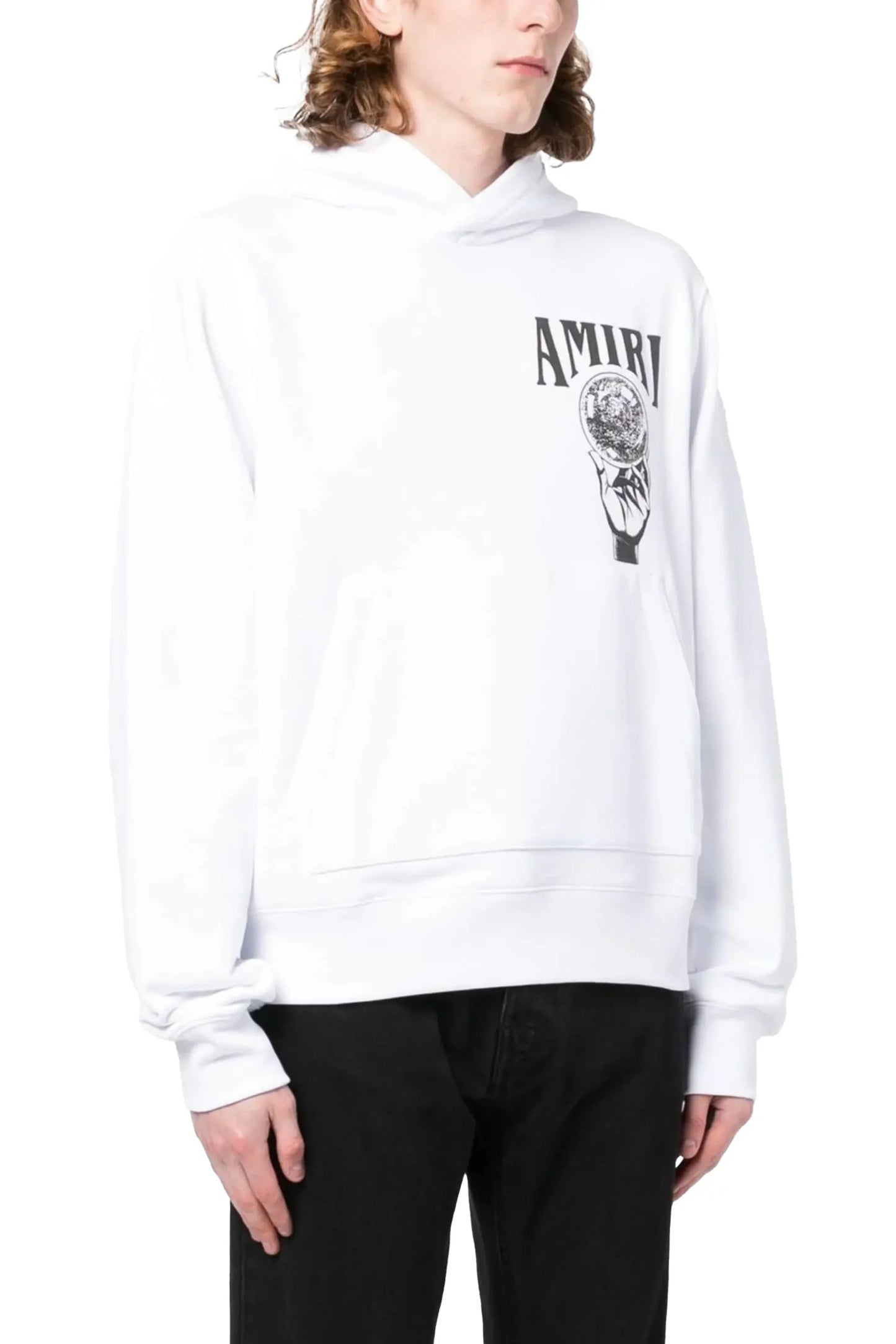 AMIRI logo-print cotton hoodie