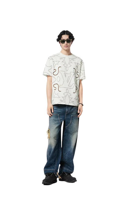 LOUIS VUITTON Embroidered Cotton T-Shirt