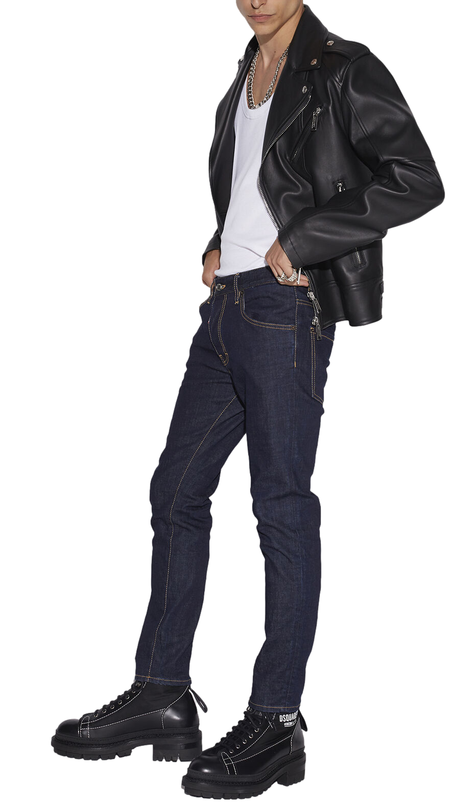DARK RINSE CERESIO 9 SKATER DENIM JEANS